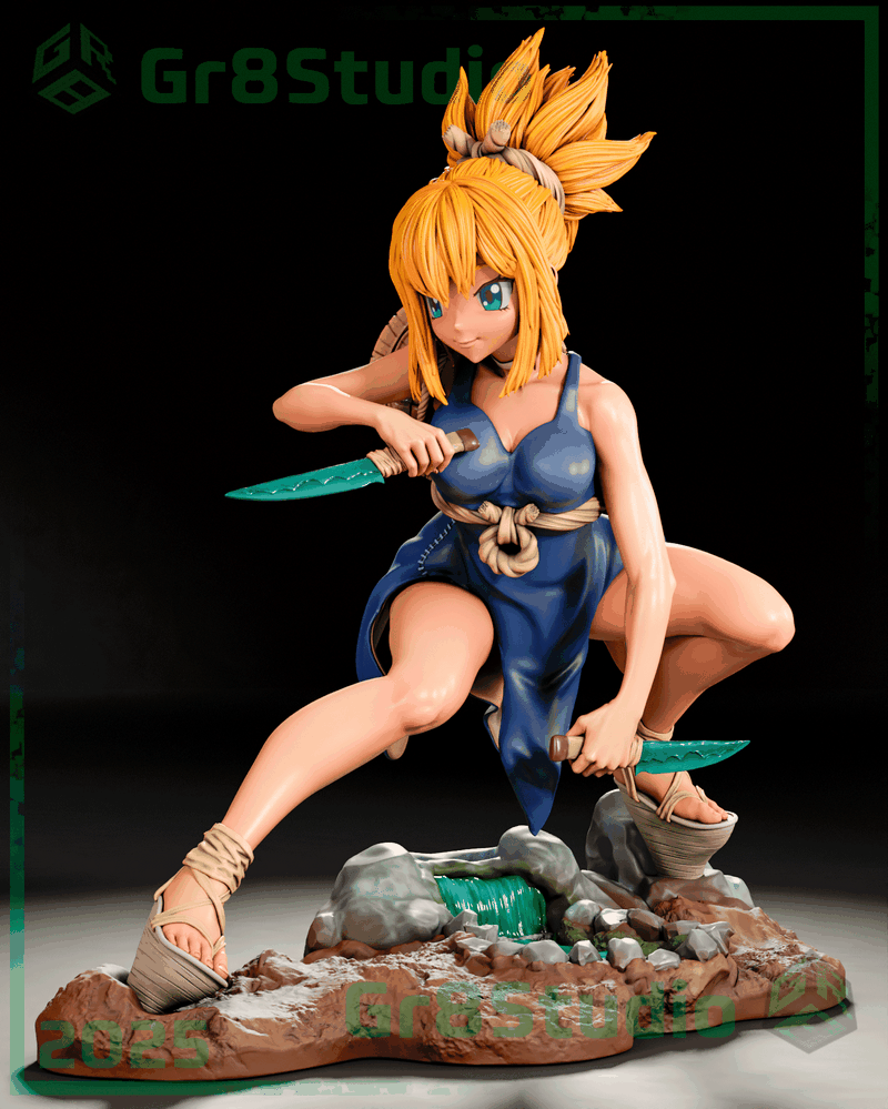 Gr8Tech - 龙珠 - 红缎带（小林）3D打印模型|Gr8Tech – DrStone – Kohaku – 3D Print Model