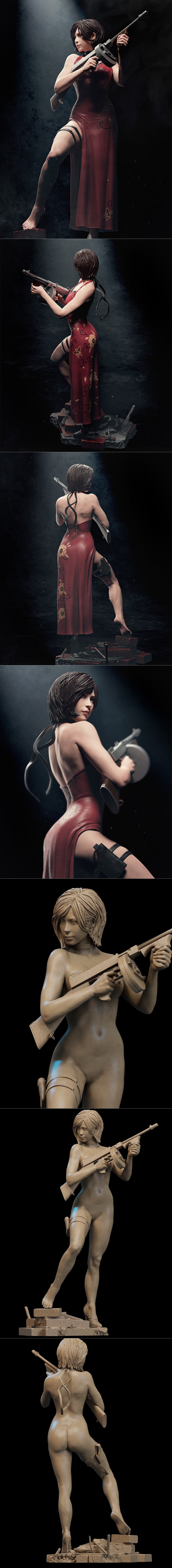 CA 3D Studios – 《合金装备》阿达·汪 3D打印模型|CA 3D Studios – Ada Wong – 3D Print Model STL