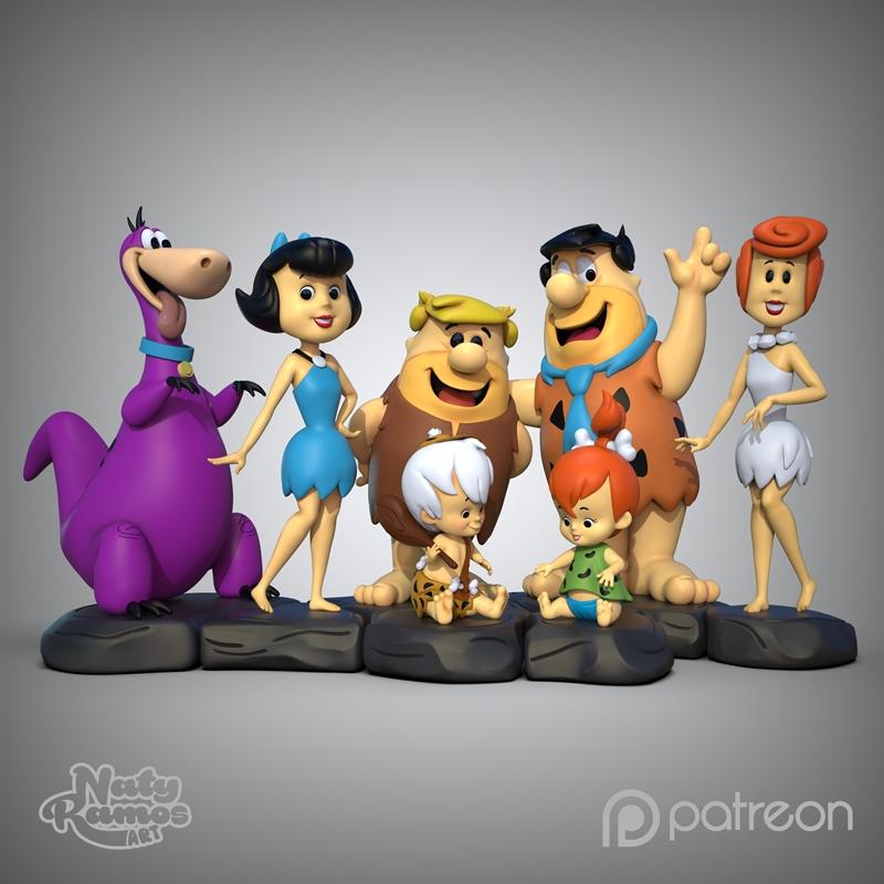 纳特·拉莫斯 石炭纪 石头人 3D打印模型|Naty Ramos – The Flintstones – 3D Print Model STL