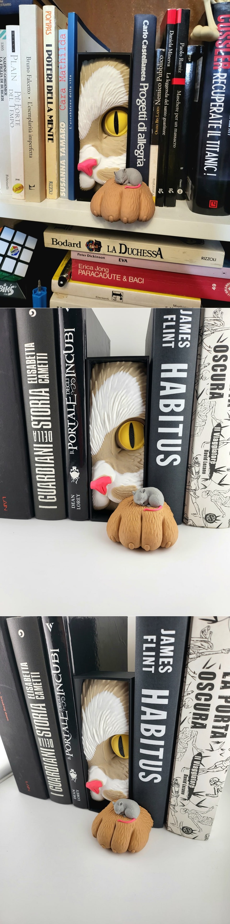 甜宠小猫老鼠书角——3D打印模型|Sweet Cat & Mouse Book Nook – Friendship Insert – 3D Print Model STL