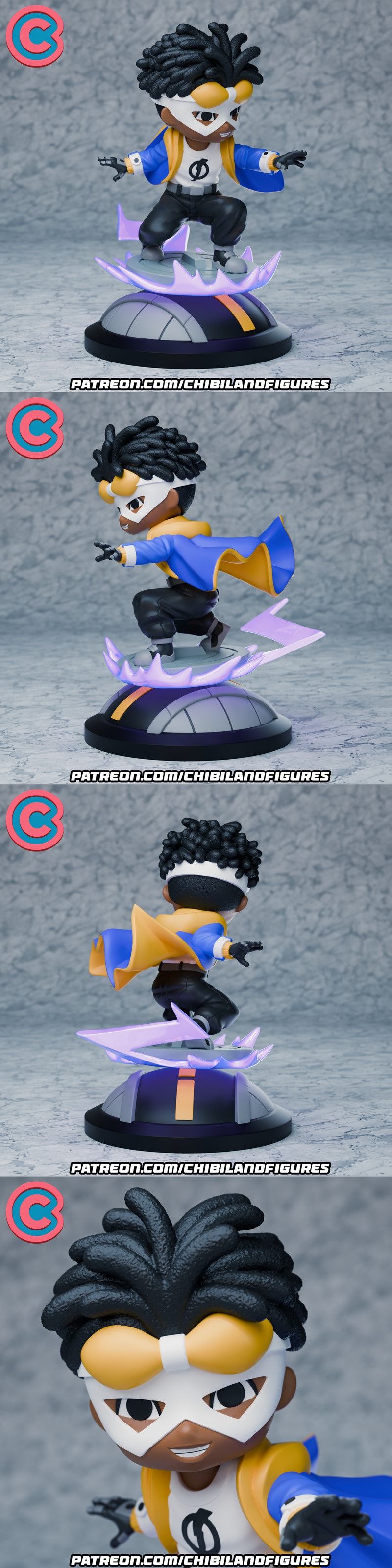 静态冲击 3D打印模型|Chibi Land Figures – Static Shock – 3D Print Model STL