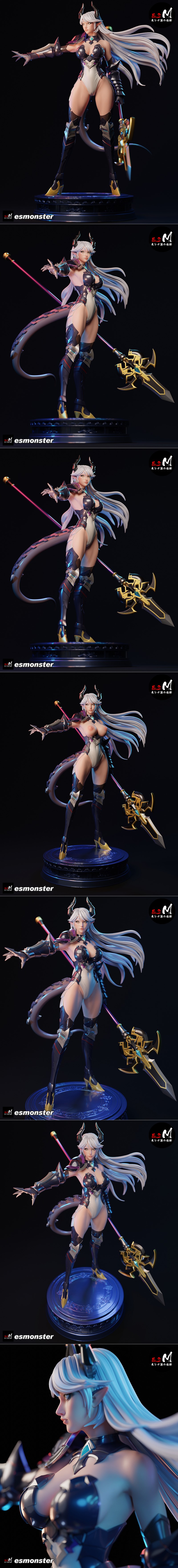 E.S怪物 - 月之女神 - 3D打印模型|E.S Monster – Luna – 3D Print Model STL