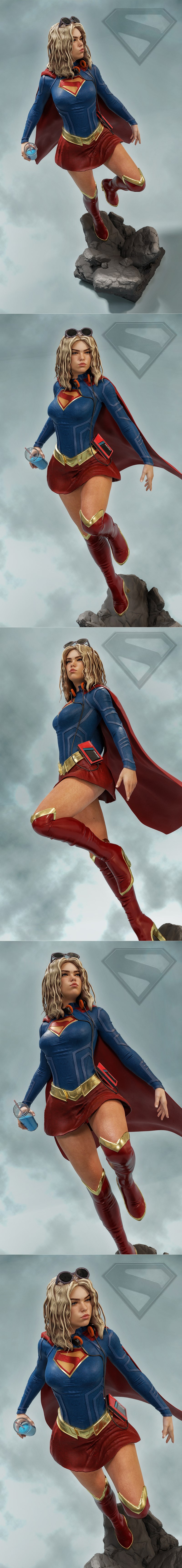 MCM3D超酷少女3D打印模型|MCM3D – Super Alcok Girl – 3D Print Model STL