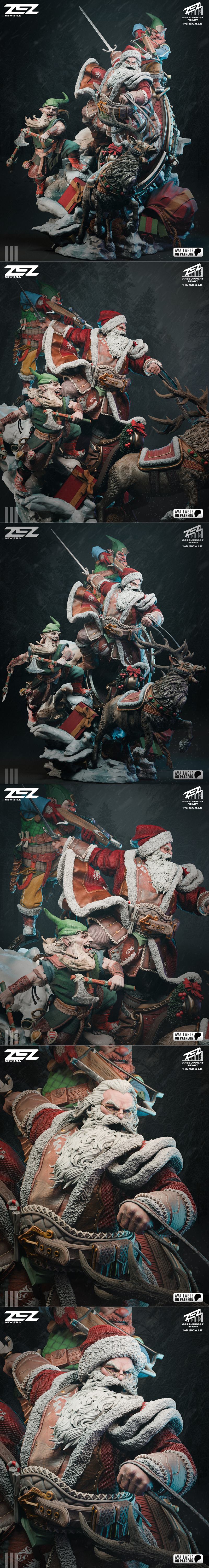 ZEZ工作室圣诞老人3D打印模型|ZEZ Studio – Santa Claus – 3D Print Model STL