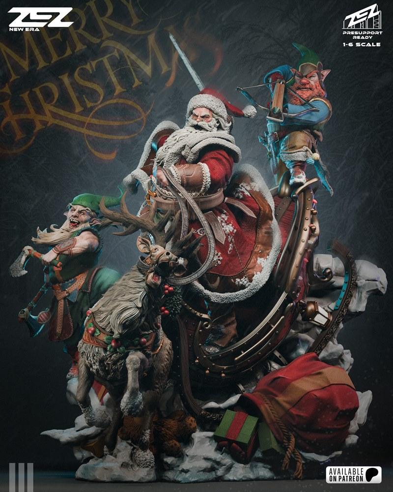 ZEZ工作室圣诞老人3D打印模型|ZEZ Studio – Santa Claus – 3D Print Model STL