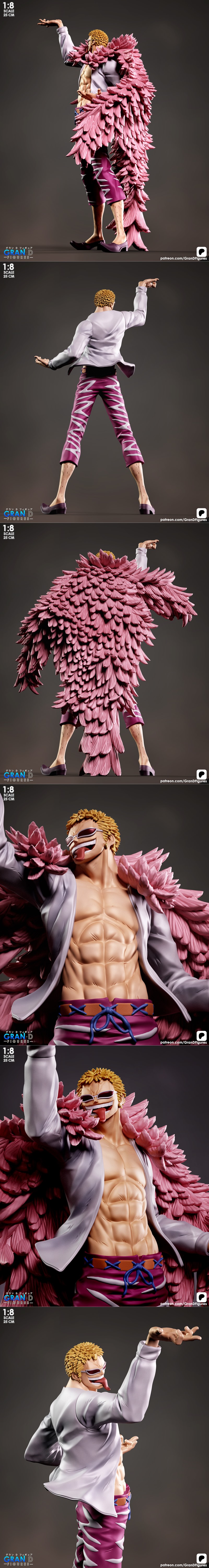 海贼王多弗朗明哥3D打印模型|Gran D. Figures – Doflamingo – One Piece – 3D Print Model STL
