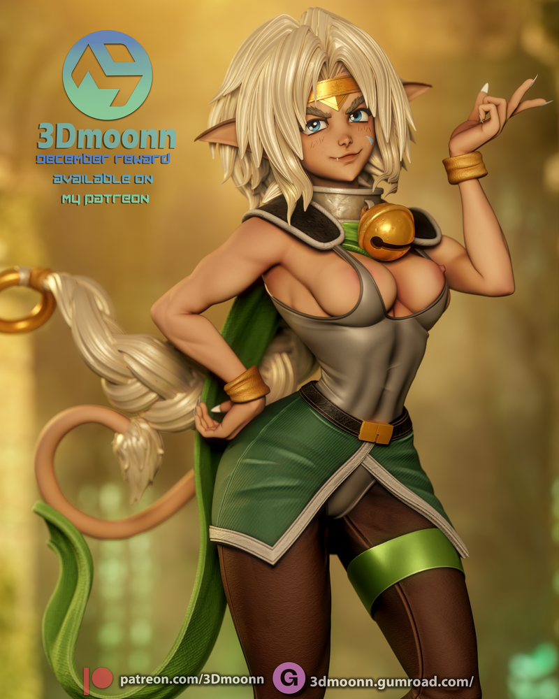 3D打印模型：Outlaw Star 家族Aisha clan|3Dmoonn – Outlaw Star – Aisha Clan-Clan – 3D Print Model
