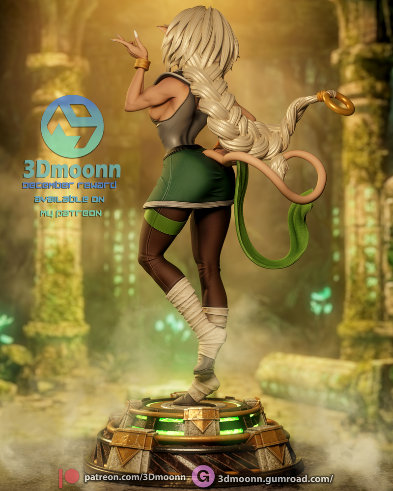 3D打印模型：Outlaw Star 家族Aisha clan|3Dmoonn – Outlaw Star – Aisha Clan-Clan – 3D Print Model