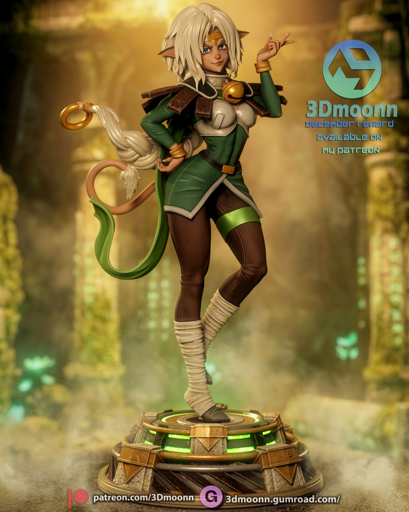 3D打印模型：Outlaw Star 家族Aisha clan|3Dmoonn – Outlaw Star – Aisha Clan-Clan – 3D Print Model