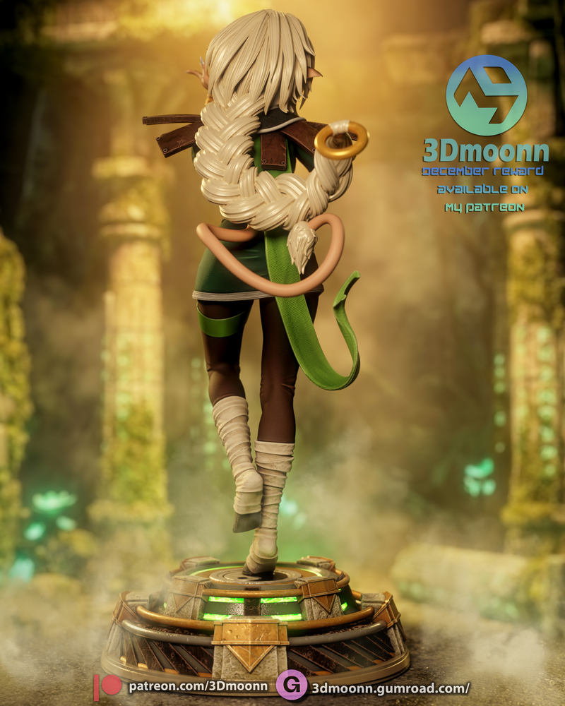 3D打印模型：Outlaw Star 家族Aisha clan|3Dmoonn – Outlaw Star – Aisha Clan-Clan – 3D Print Model