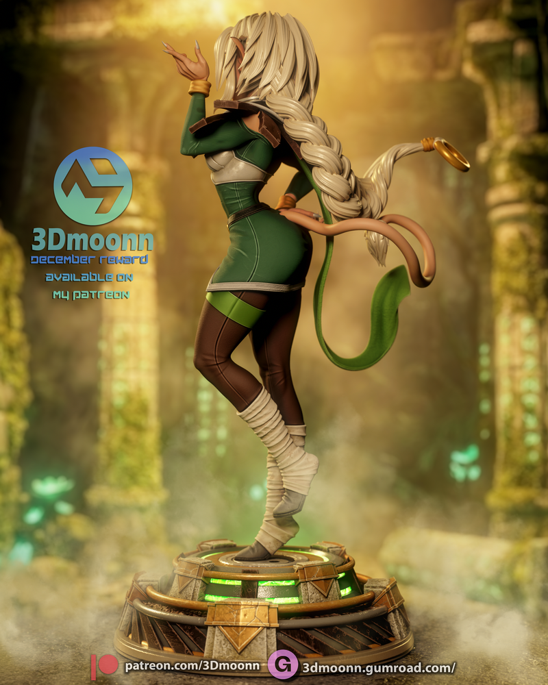 3D打印模型：Outlaw Star 家族Aisha clan|3Dmoonn – Outlaw Star – Aisha Clan-Clan – 3D Print Model