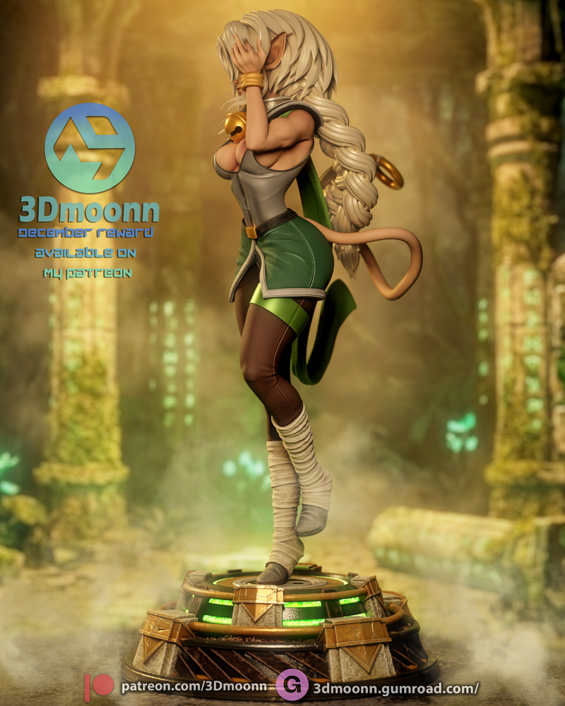 3D打印模型：Outlaw Star 家族Aisha clan|3Dmoonn – Outlaw Star – Aisha Clan-Clan – 3D Print Model