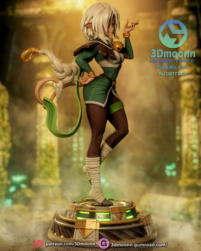 3D打印模型：Outlaw Star 家族Aisha clan|3Dmoonn – Outlaw Star – Aisha Clan-Clan – 3D Print Model
