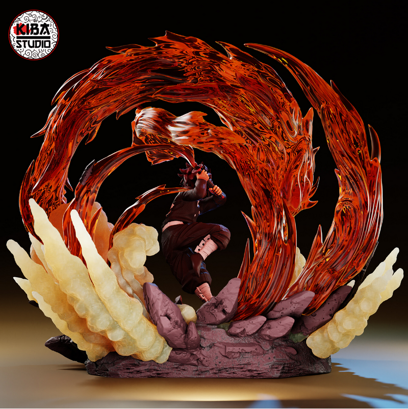 禅拳师——炭治郎——鬼灭之刃——3D打印模型|Kiba Studio – Tanjiro Kamado – Demon Slayer – 3D Print Model