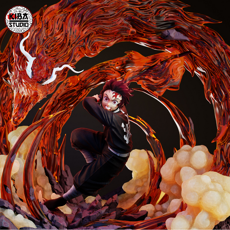 禅拳师——炭治郎——鬼灭之刃——3D打印模型|Kiba Studio – Tanjiro Kamado – Demon Slayer – 3D Print Model