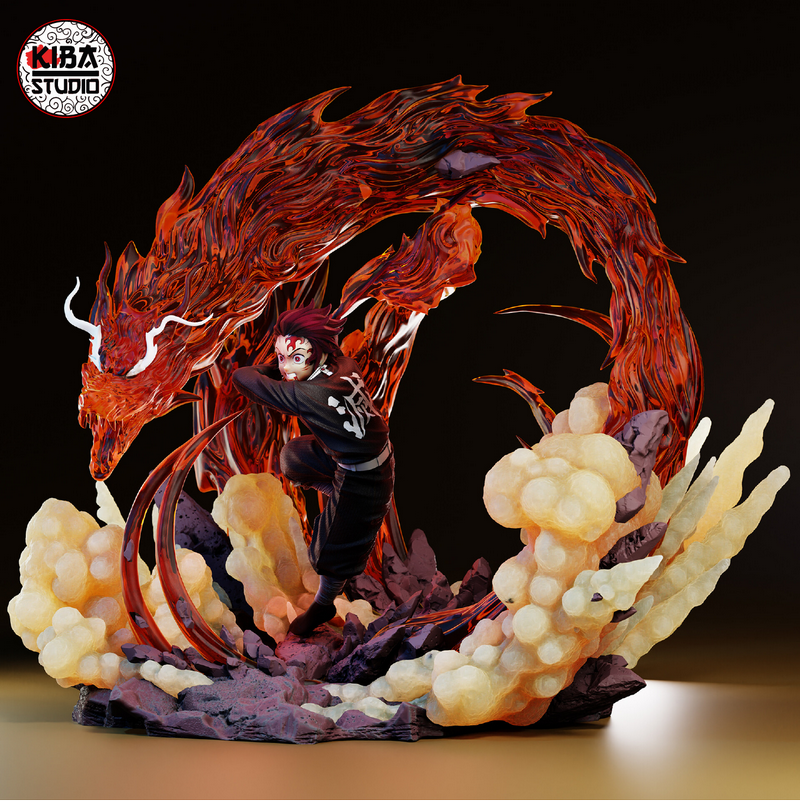 禅拳师——炭治郎——鬼灭之刃——3D打印模型|Kiba Studio – Tanjiro Kamado – Demon Slayer – 3D Print Model
