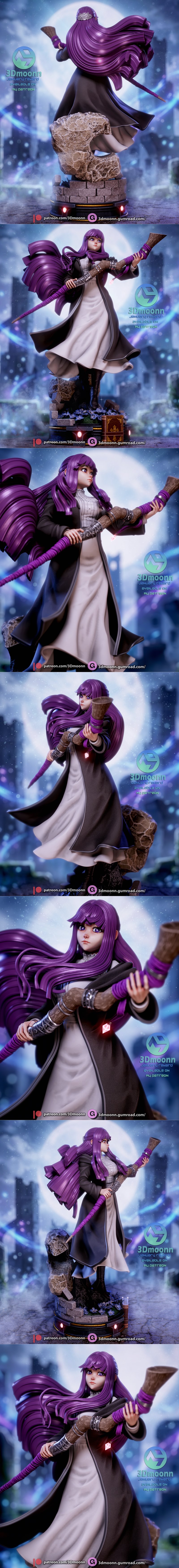 3D打印模型：《弗里尔》角色造型|3Dmoonn – Sousou no Frieren – Fern – 3D Print Model STL