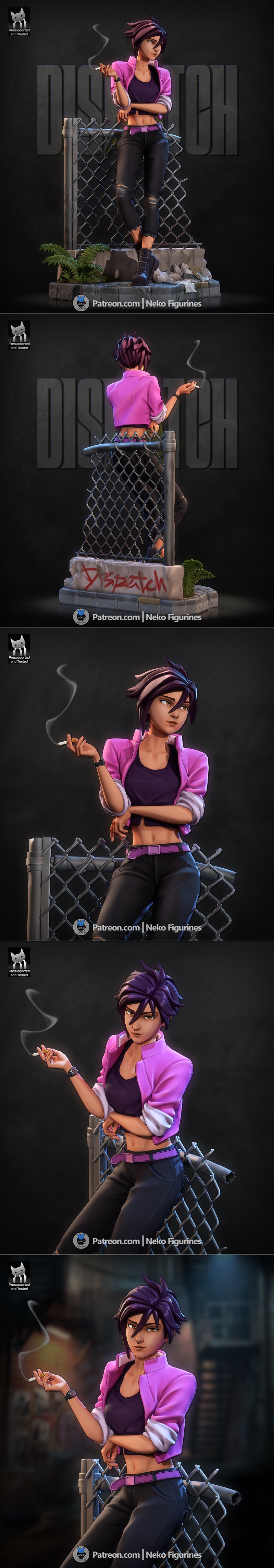 Neko Figurines 3D打印模型：Invisigal角色收藏 figurine|Neko Figurines – Invisigal – Dispatch Game Figure – 3D Print Model STL