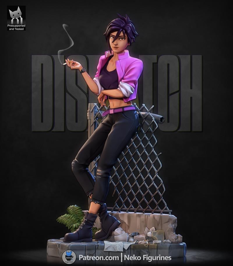 Neko Figurines 3D打印模型：Invisigal角色收藏 figurine|Neko Figurines – Invisigal – Dispatch Game Figure – 3D Print Model STL