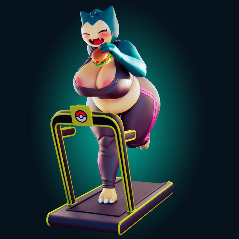 Rhu工作室 3D打印斯诺伦克斯模型|Officer Rhu – Snorlax – 3D Print Model