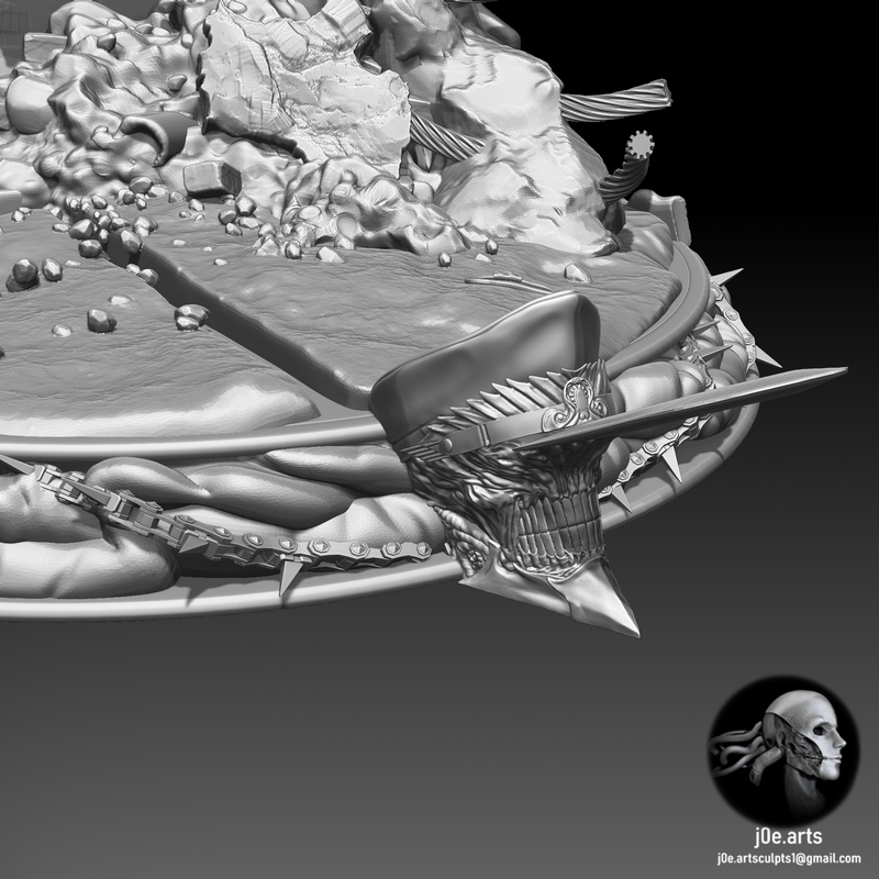 锯齿男 vs 凯塔娜 3D打印模型|Chainsaw Man – Denji Vs Katana Battle Statue – 3D Print Model