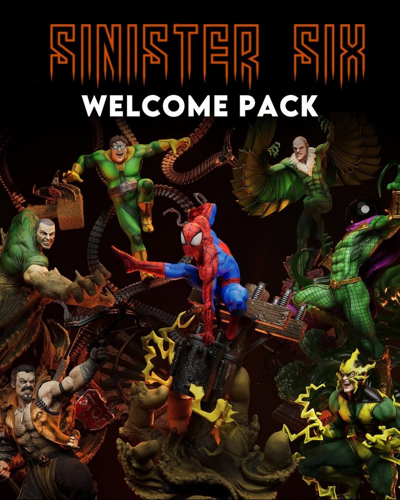 PolyMind Studio-蜘蛛侠对上邪恶六人组-3D打印模型|PolyMind Studio – Welcome Pack – Spider-Man vs Sinister Six – 3D Print Model