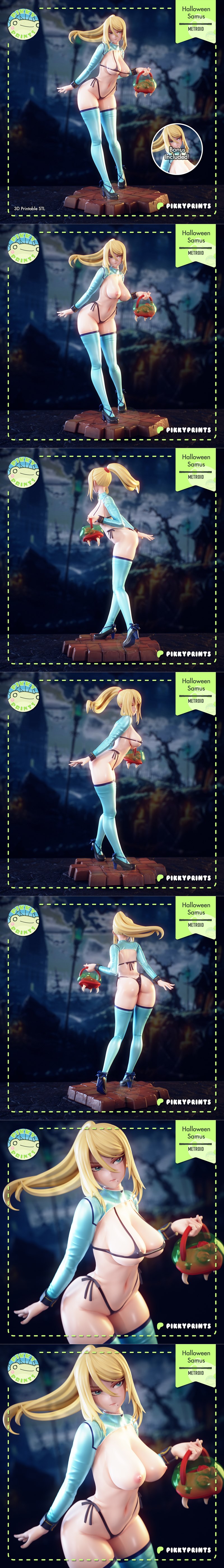 Pikky Prints – 超级马力欧 – 萨姆斯·阿兰 – 3D打印模型|Pikky Prints – Metroid – Samus Aran – 3D Print Model STL