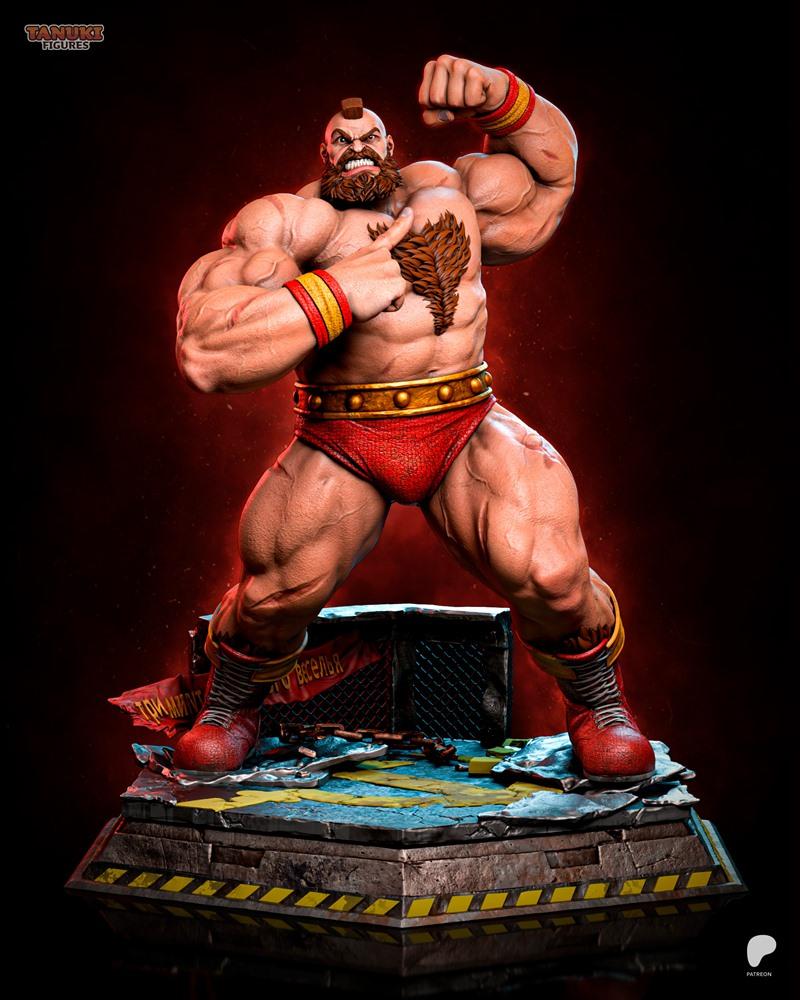 街霸Zangief 3D打印模型|Tanuki Figures – Zangief – Street Fighter – 3D Print Model STL