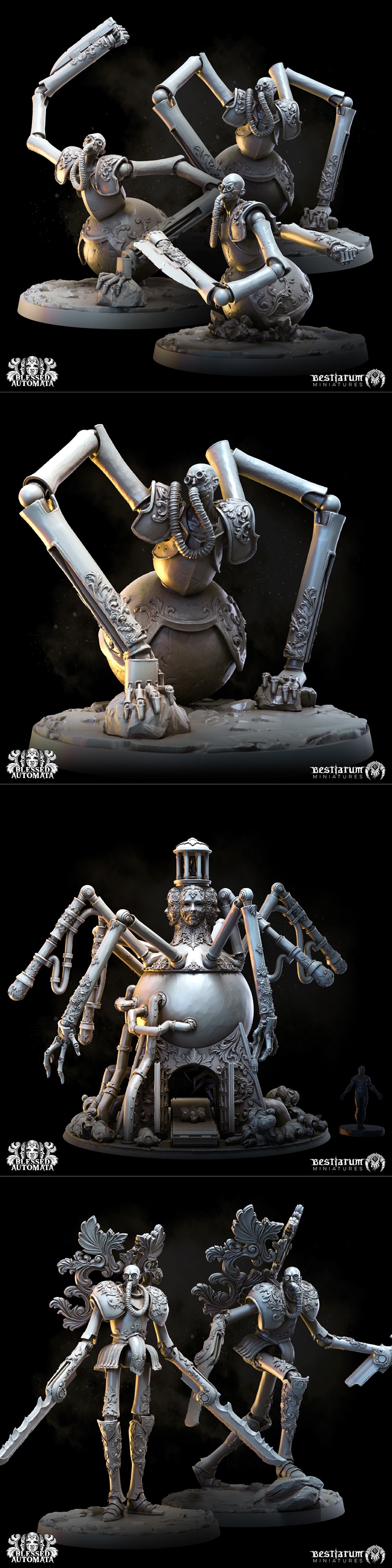 Bestiarum迷你模型——祝福的自动机3D打印模型|Bestiarum Miniatures – Blessed Automata – 3D Print Model STL