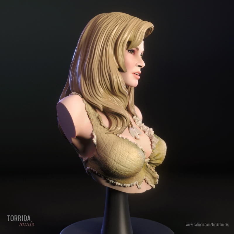 Torrida Minis 3D打印模型：洛娜胸像|Torrida Minis – Loana Bust – 3D Print Model