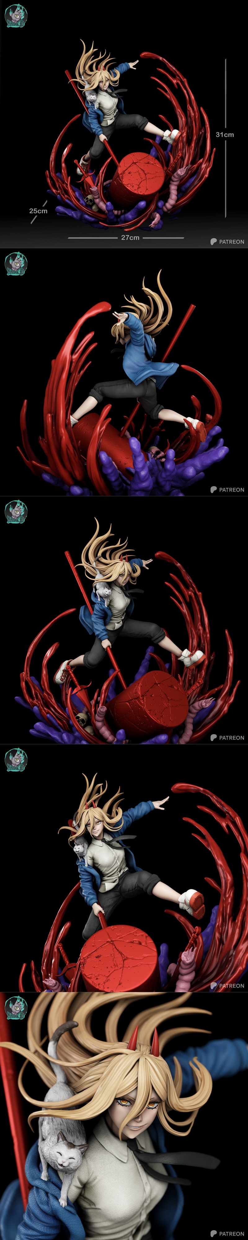 Kaidan Chainsaw Man 力量角色 3D打印模型|Kaidan – Chainsaw Man – Power – 3D Print Model STL