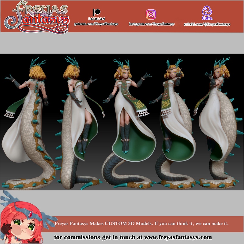 弗雷亚斯幻想系列——塞尔达龙 3D打印模型|Freyas Fantasys – Zelda Dragon – 3D Print Model