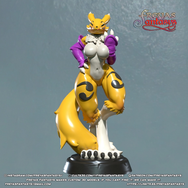 Freyas Fantasys 3D打印模型：Renamon角色精品复刻|Freyas Fantasys – Renamon – 3D Print Model
