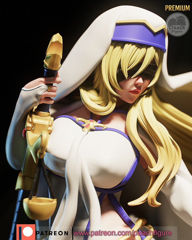 桃形剑姬——3D打印模型|Peach Figure – Sword Maiden – 3D Print Model