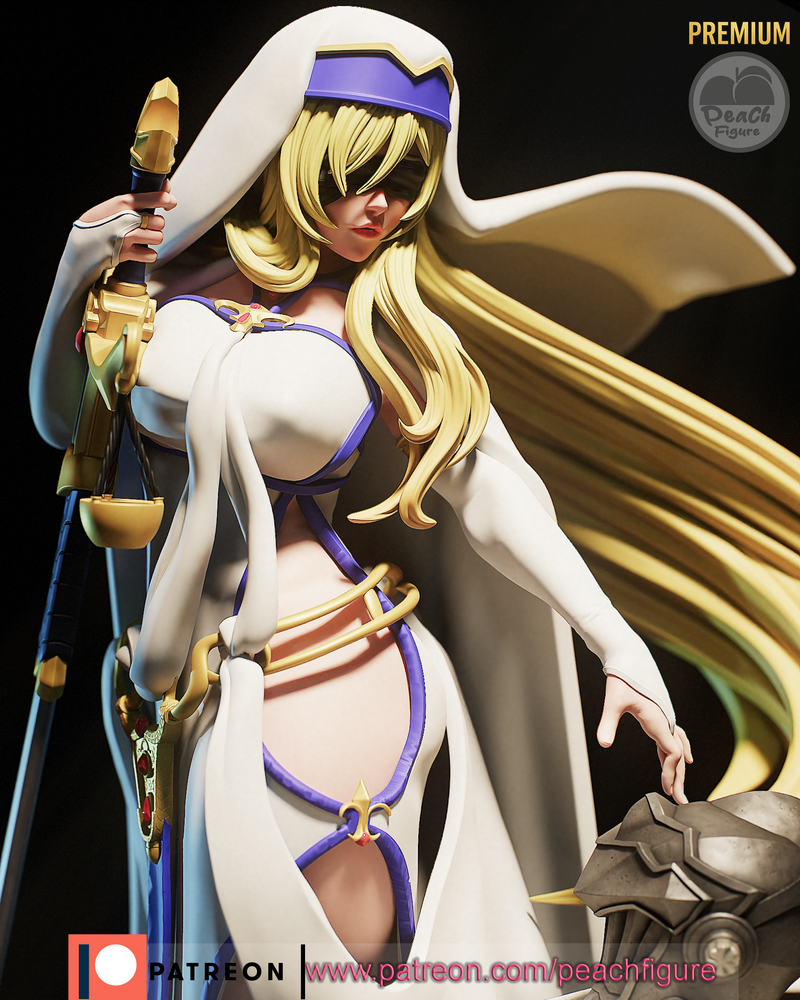 桃形剑姬——3D打印模型|Peach Figure – Sword Maiden – 3D Print Model