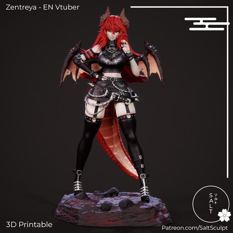 Zentreya - 3D打印模型 - 动漫角色雕塑|Zentreya – EN Vtuber – 3D Print Model STL