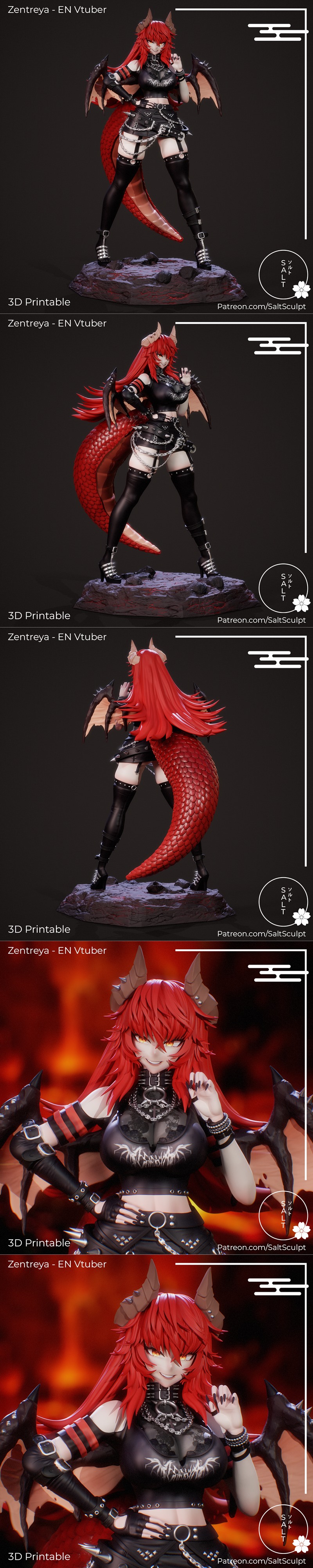 Zentreya - 3D打印模型 - 动漫角色雕塑|Zentreya – EN Vtuber – 3D Print Model STL