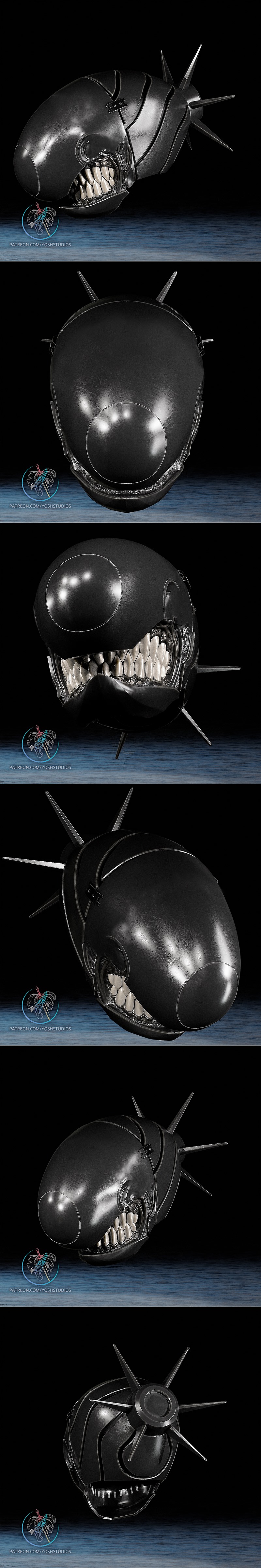 Reze Arc炸弹女孩头盔 3D打印模型|Reze Arc Bomb Girl Helmet – 3D Print Model STL