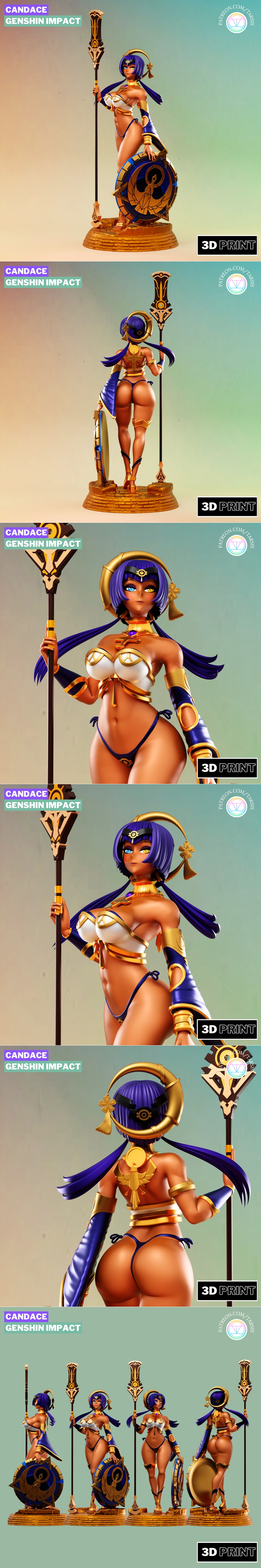 塔里斯斯——坎达斯——原神——3D打印模型|Tarsis – Candace – Genshin Impact – 3D Print Model STL