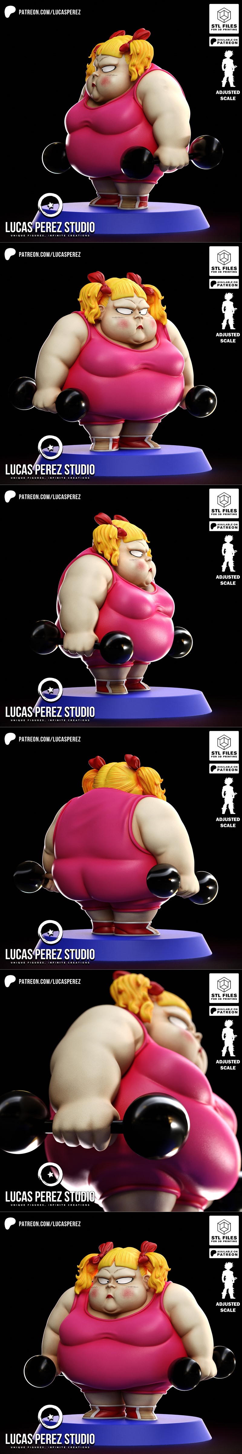 Lucas Perez 3D打印模型：强女孩Chibi角色模型|Lucas Perez – Strong Girl Chibi – 3D Print Model STL