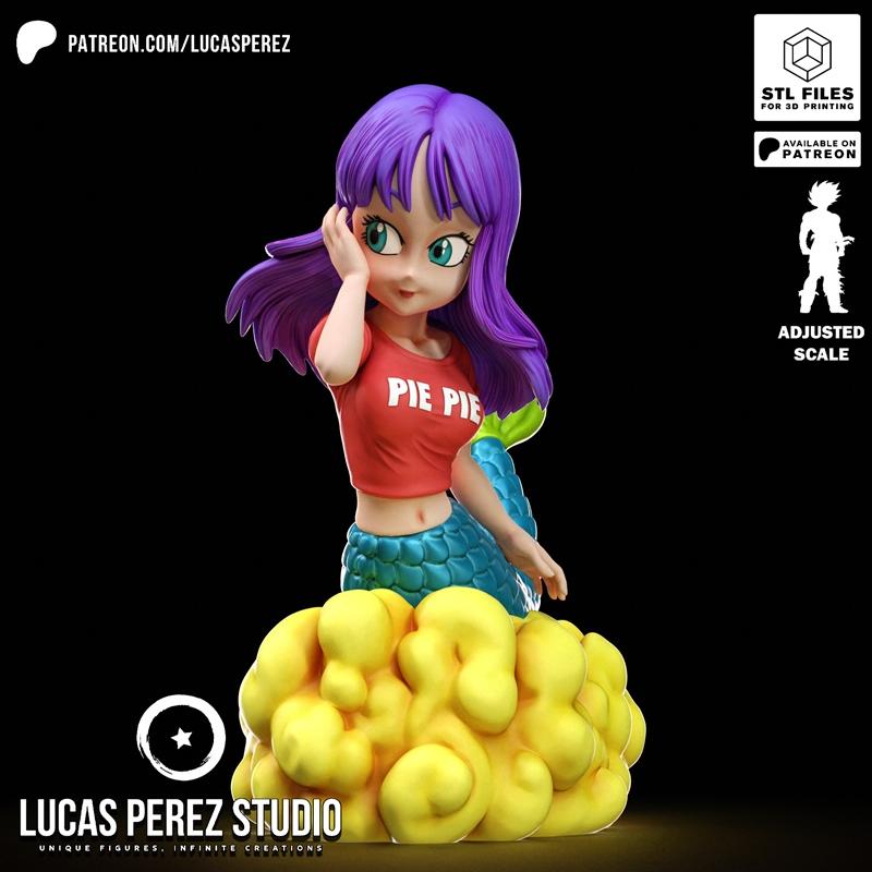 Lucas Perez《Pie Pie》小美人鱼Chibi 3D打印模型|Lucas Perez – Pie Pie – Mermaid Chibi – 3D Print Model STL