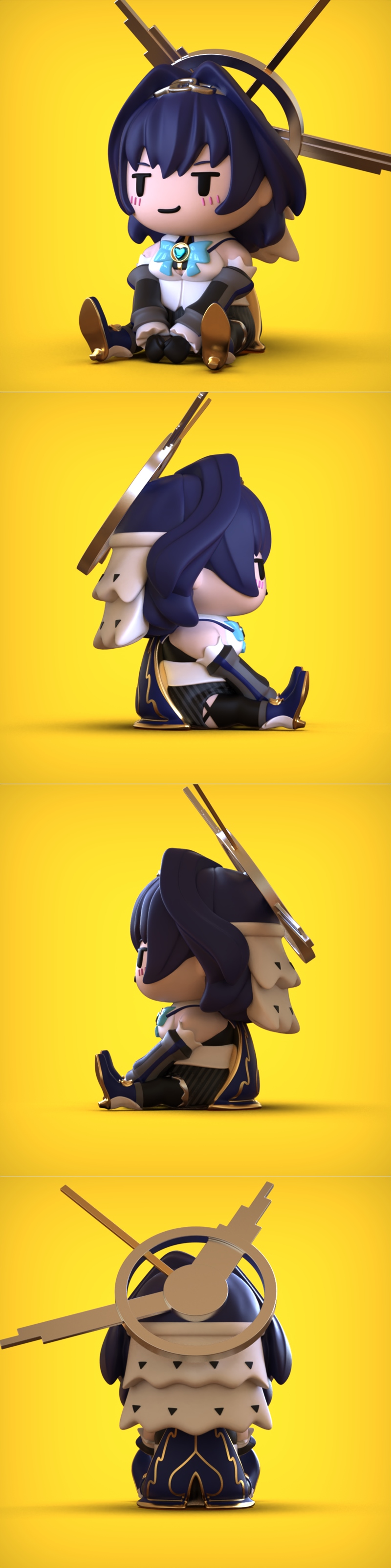 楚比-克罗尼-3D打印模型|Chibi – Kronii – 3D Print Model STL