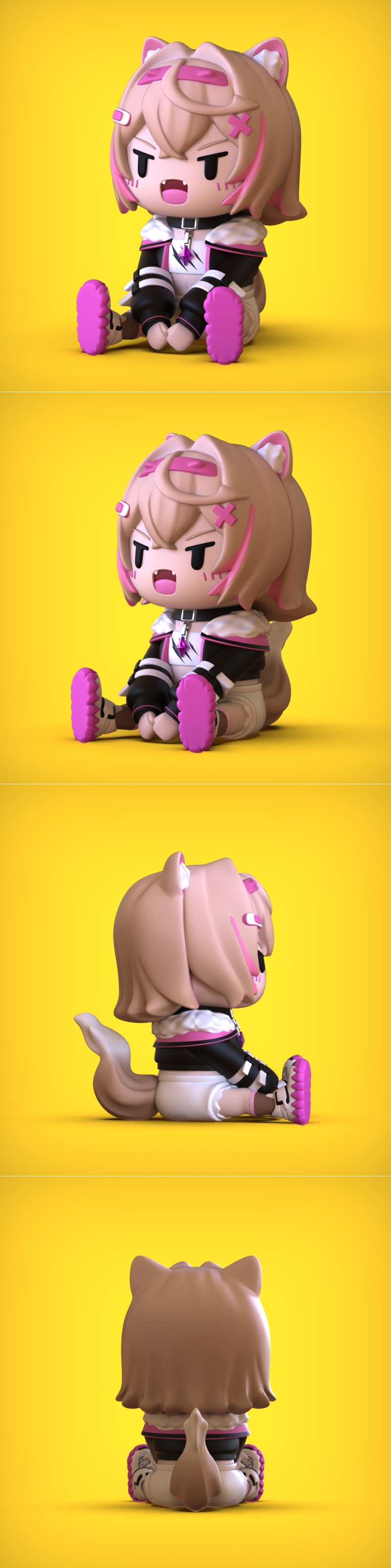 Chibi风格3D打印模型：Mococo角色模型|Chibi – Mococo – 3D Print Model STL