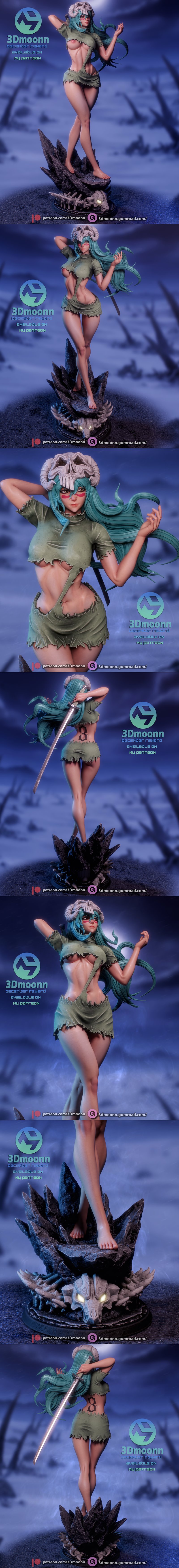 3D打印模型： bleach Nelliel|3Dmoonn – Bleach – Nelliel – 3D Print Model STL