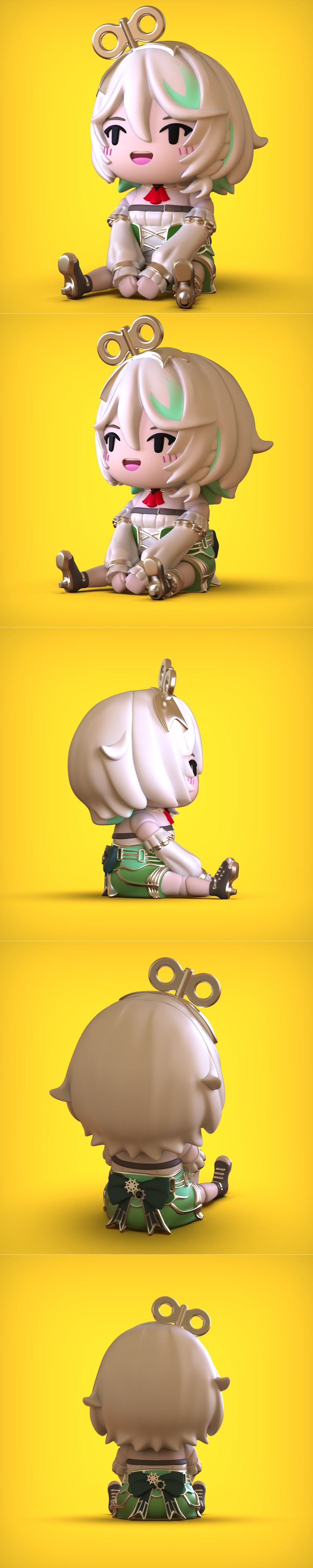 Chibi风格3D打印模型：Cecilia角色模型|Chibi – Cecilia – 3D Print Model STL