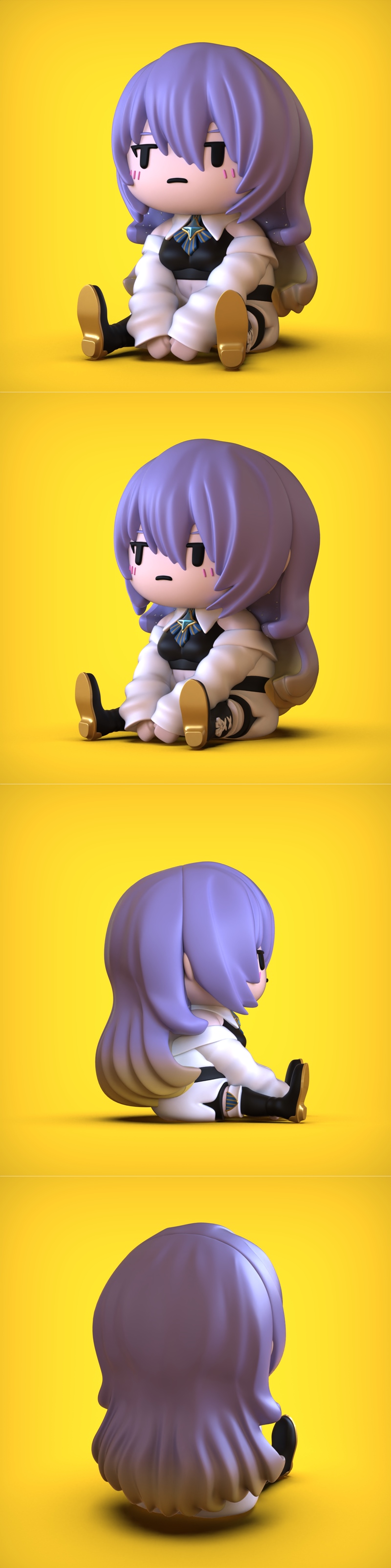 Chibi风3D打印模型：Moona角色精致可玩雕塑|Chibi – Moona – 3D Print Model STL