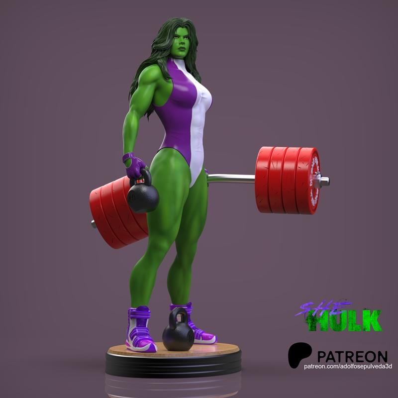 阿道弗·塞普尔韦达 - 女超人 - 3D打印模型|Adolfo Sepúlveda – She Hulk – 3D Print Model STL