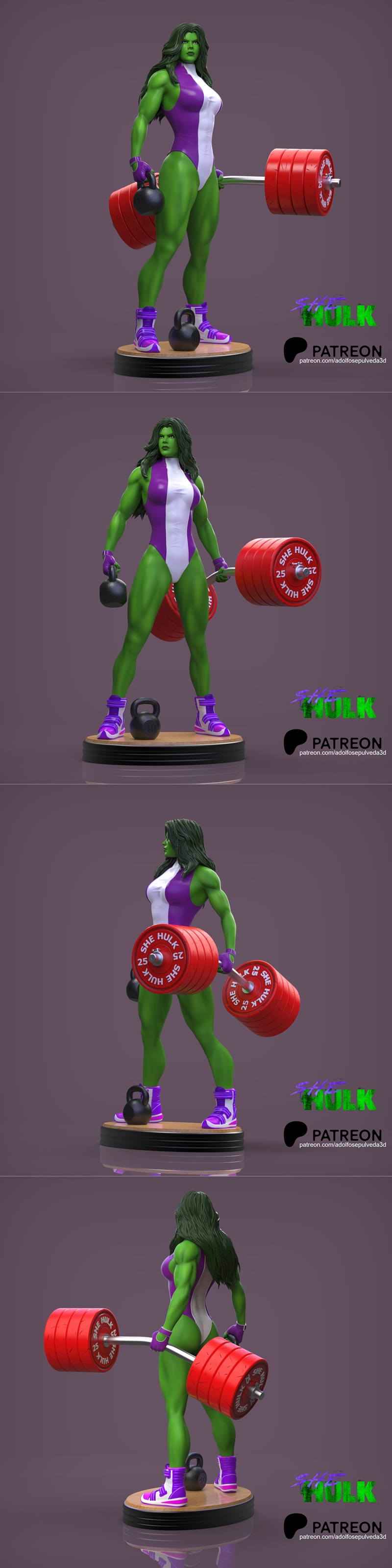 阿道弗·塞普尔韦达 - 女超人 - 3D打印模型|Adolfo Sepúlveda – She Hulk – 3D Print Model STL