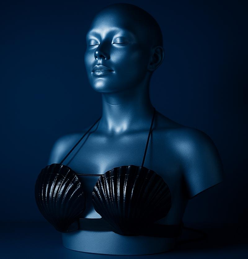 3D打印蕾丝内衣模型：壳状内衣动漫角色设计|Shell Bra Lingerie – 3D Print Model STL