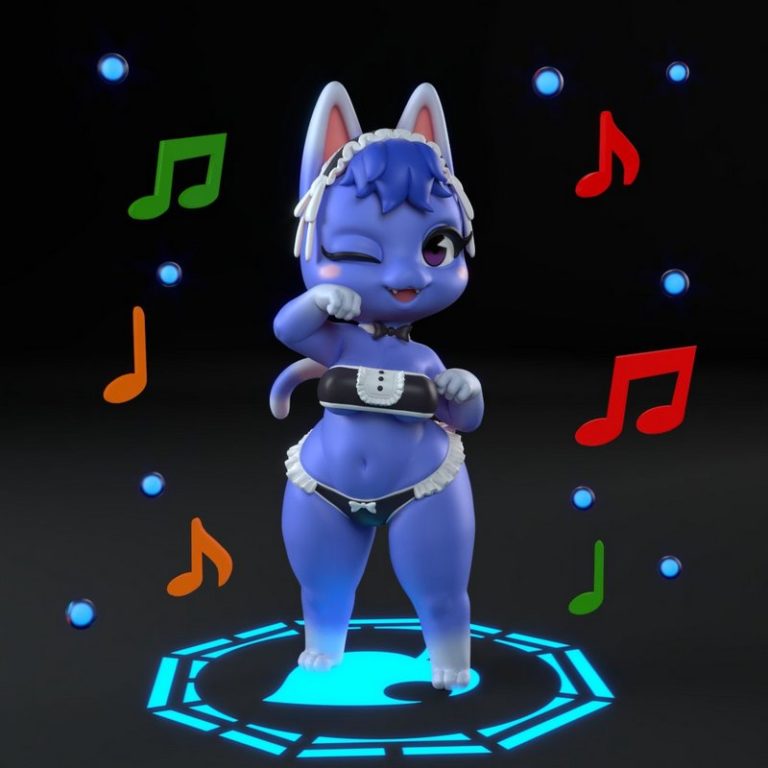 蓝猫 3D打印模型|General Buta – Blue Kitty – 3D Print Model